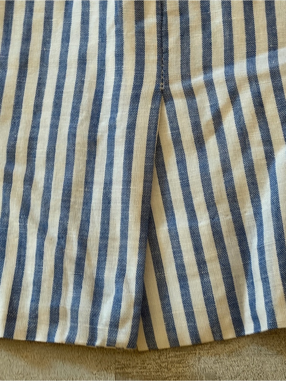 J.Crew | Blue & White Striped Linen Cotton Skirt - Coastal Preppy - Size Medium - Picture 6 of 6